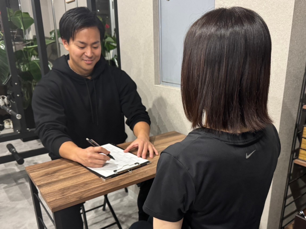 カウンセリングとメニュー作成